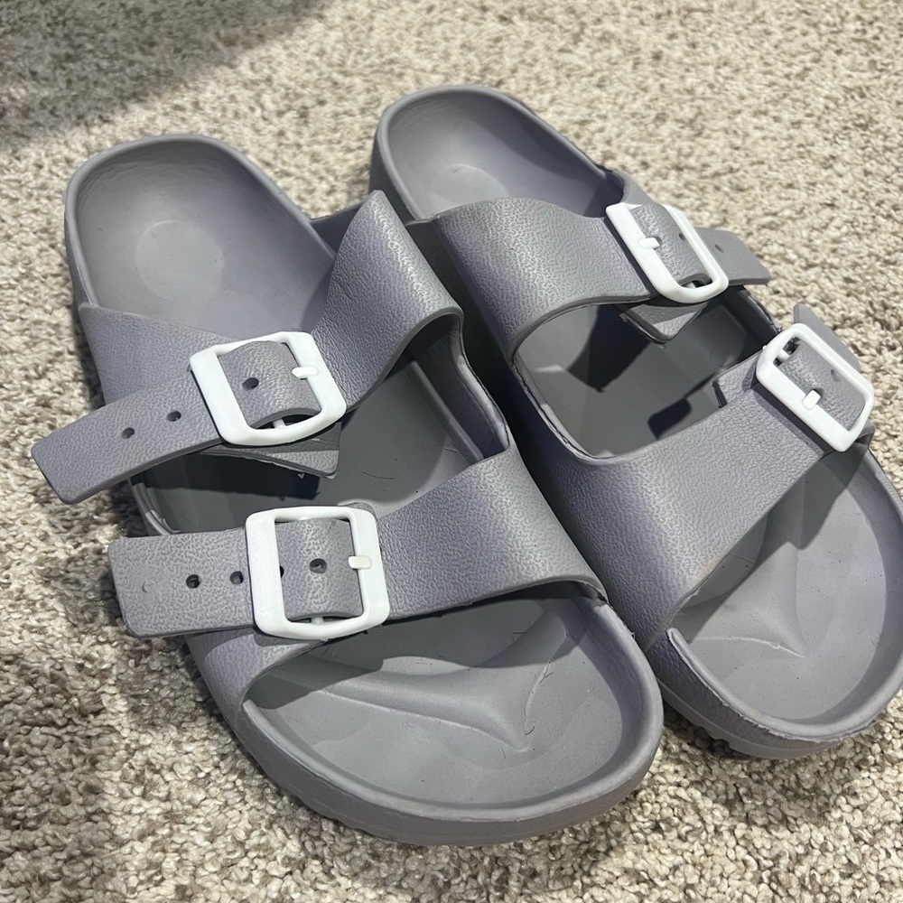 Gray Kids Sandals